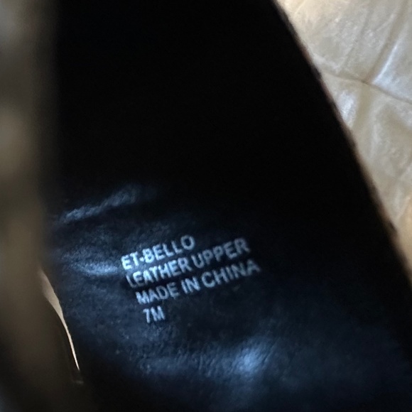 Black Leather Sling Back Heels with Animal Print Banding, Size 7 - Picture 12 of 12